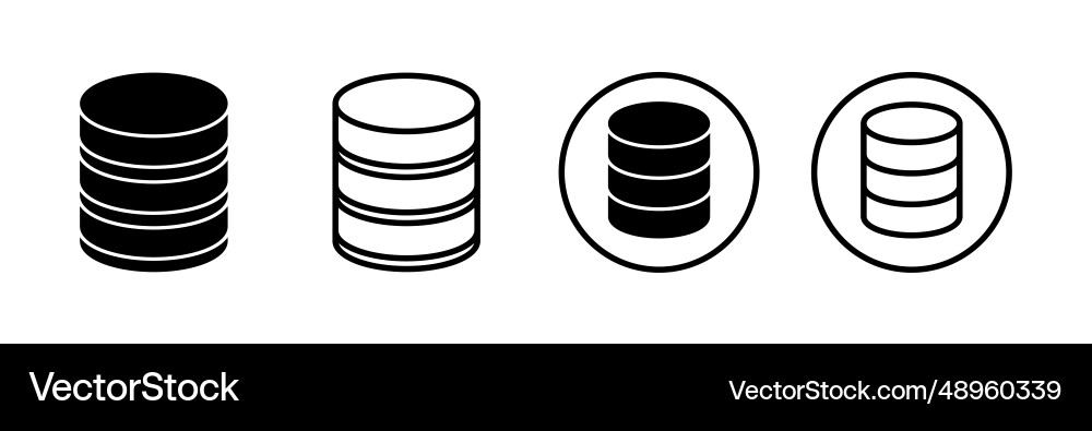 Database icon server storage vector image