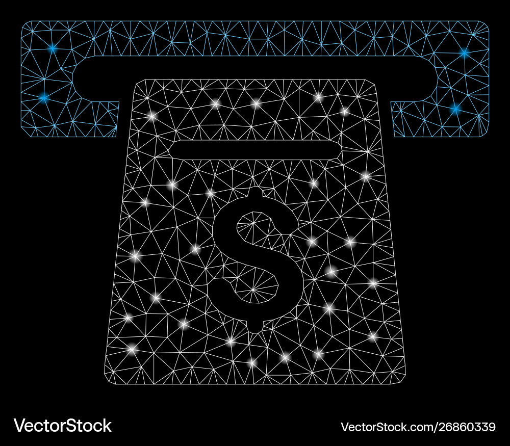 Flare mesh network ticket terminal with Vector Image