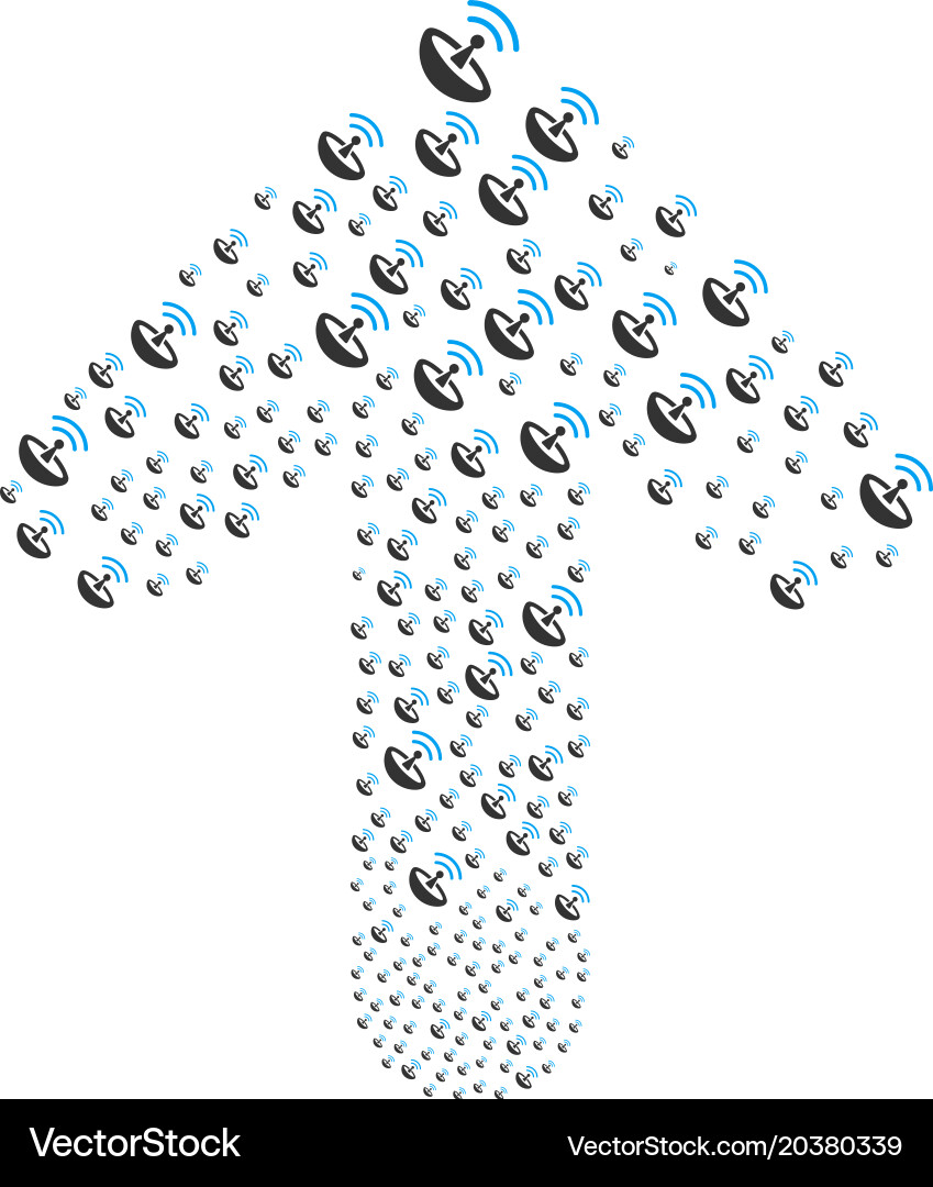 Forward movement arrow composition with space vector image