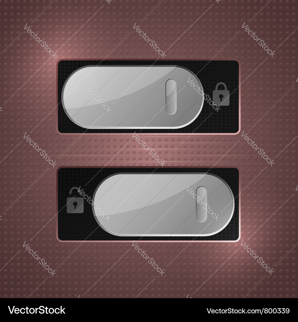 Lock and Unlock Switch Vector Image