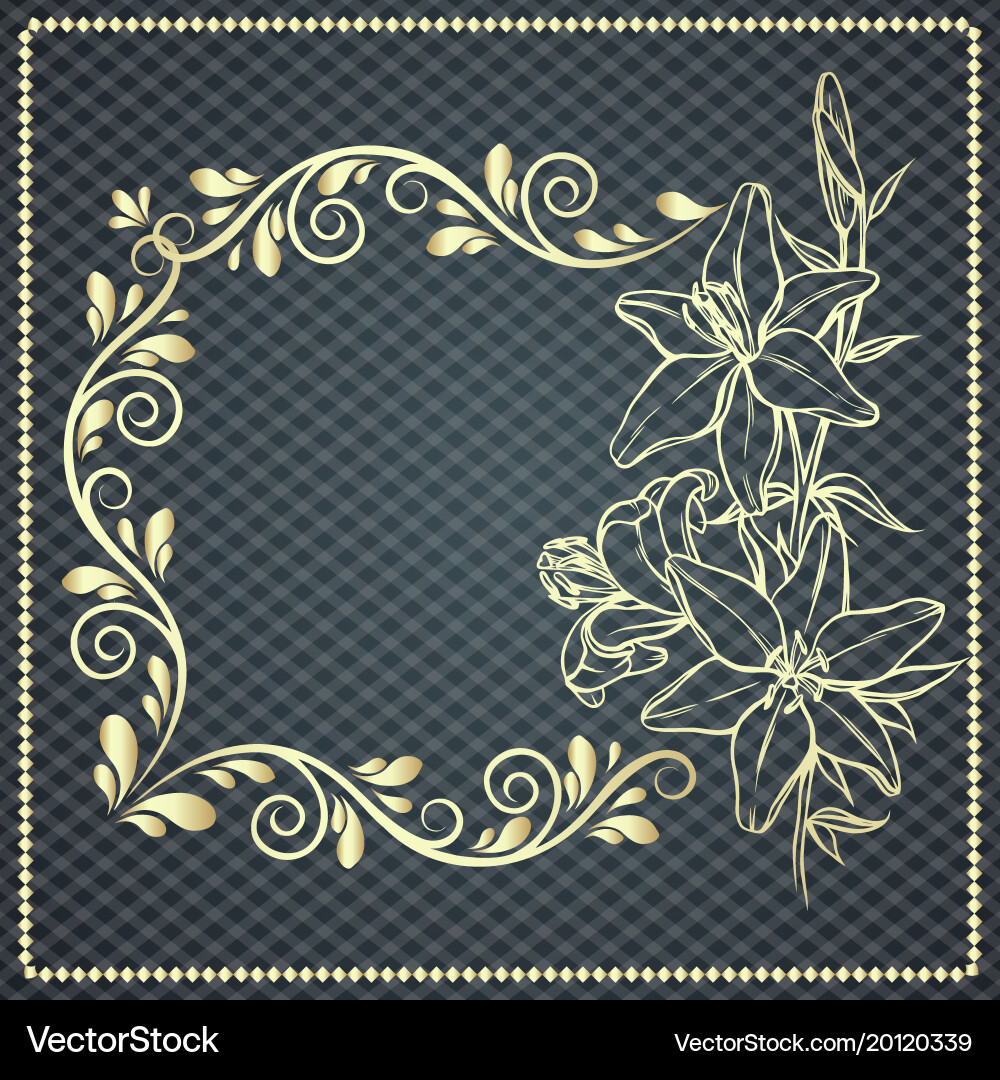 Luxury background for design with gold pattern Vector Image