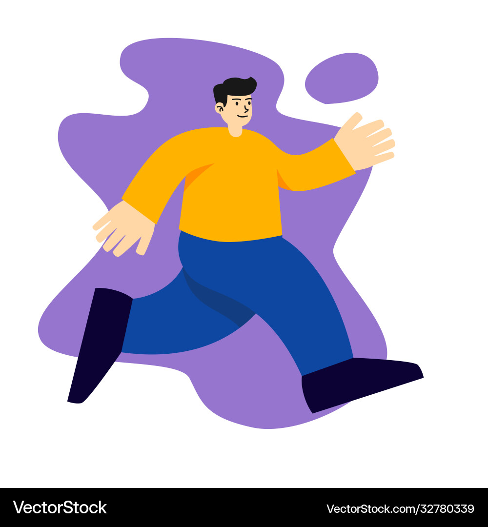Man walking running flat design Vector Image