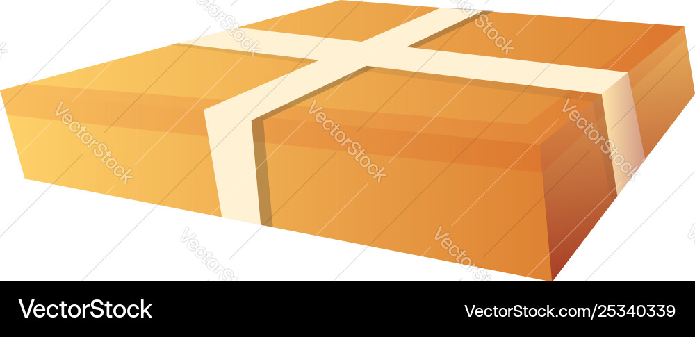 Parcel box icon cartoon style Parcel box icon cartoon style vector image