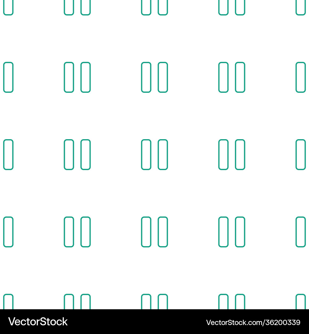 Pause icon pattern seamless white background Vector Image