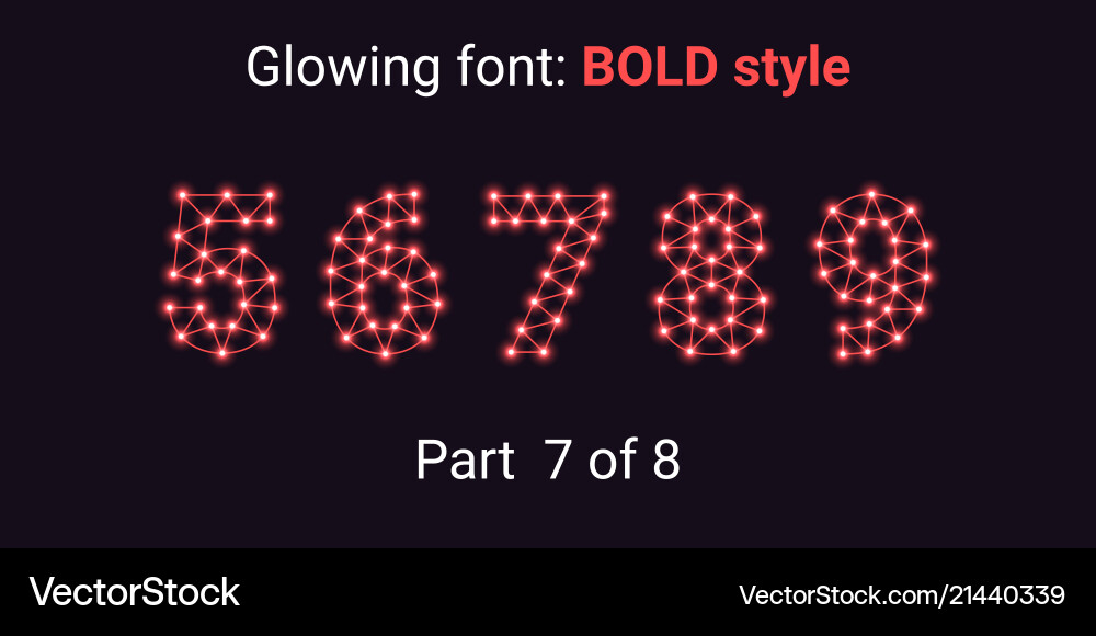 Red glowing font in the outline style Red glowing font in the outline style vector image