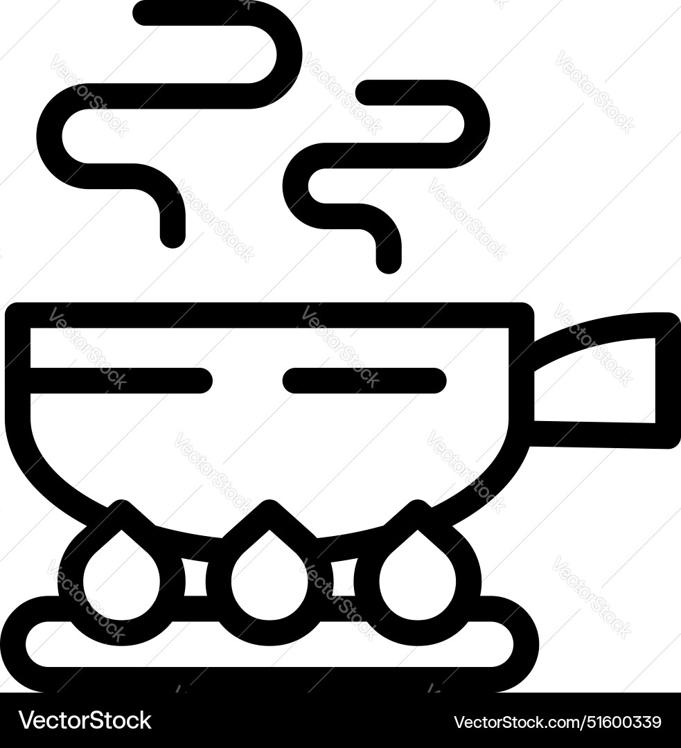 Saucepan auf Brennofen mit kochendem Wasser Saucepan auf Brennofen mit kochendem Wasser vektorbild
