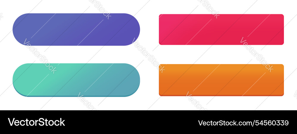 Simple Web Button Icons vector image