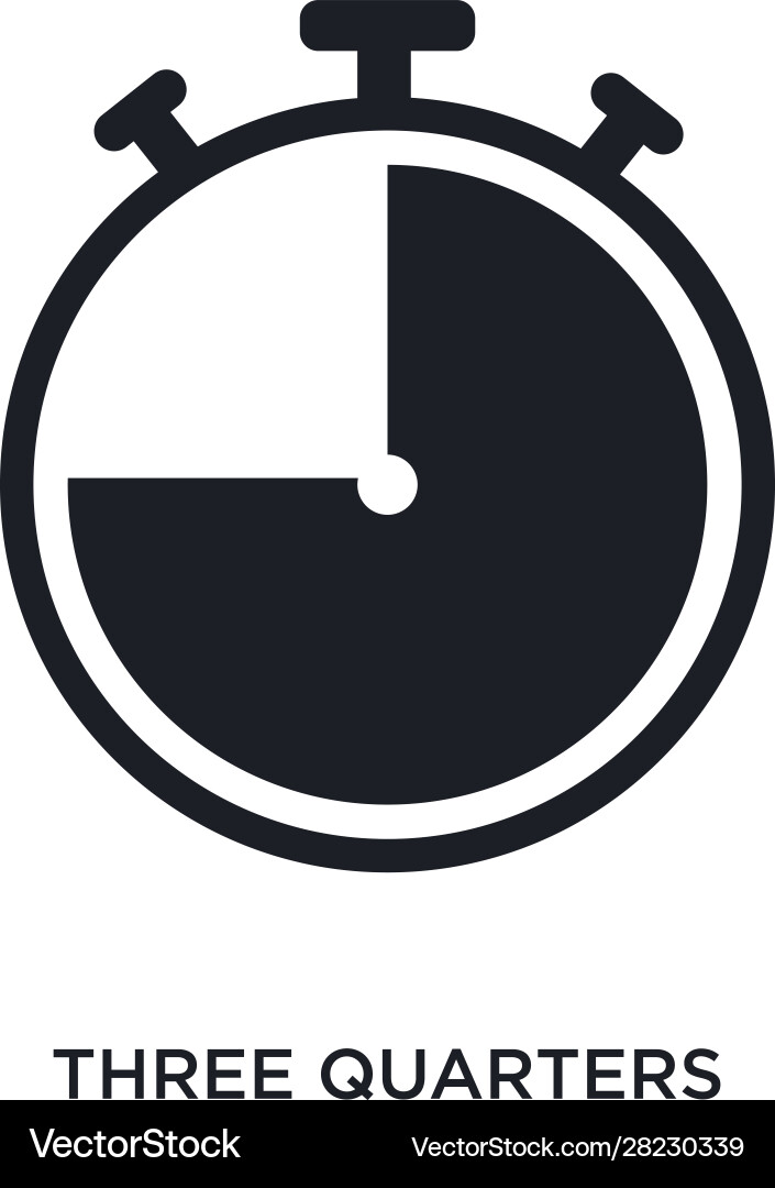 Three quarters isolated icon simple element from Three quarters isolated icon simple element from vector image