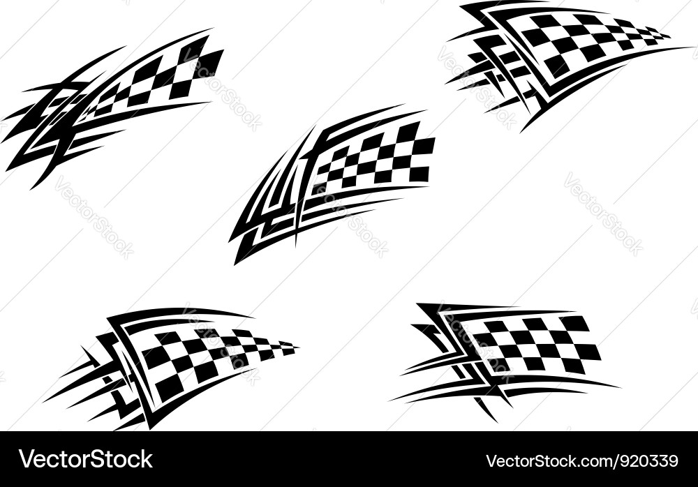 Tribal Racing Flags vector image