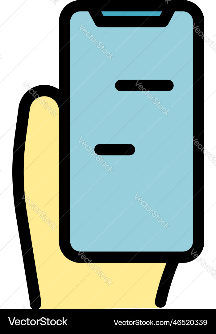 Using android phone icon flat Using android phone icon flat vector image