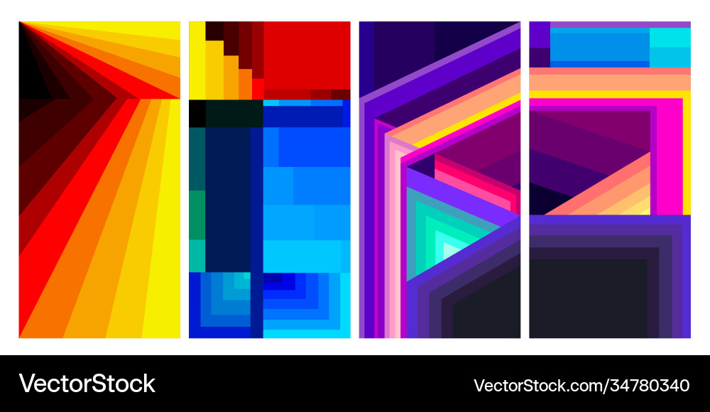 2021 geometric and abstract colorful background Vector Image