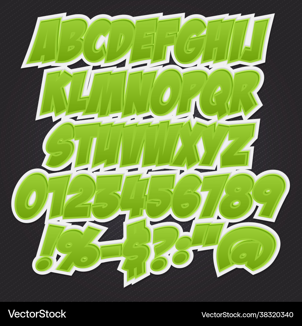 3d text effect style alphabet collection set Vector Image