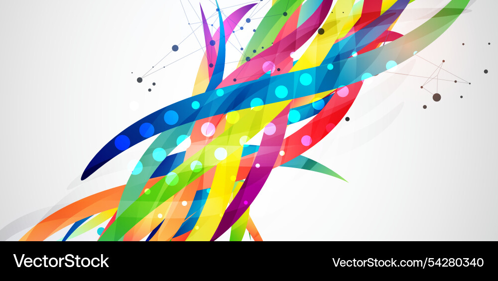 Abstract colored background on a gray gradient Vector Image
