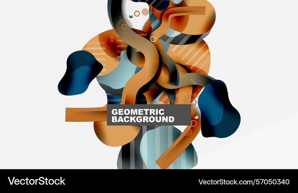 Abstract geometric shapes overlap creating Abstract geometric shapes overlap creating vector image