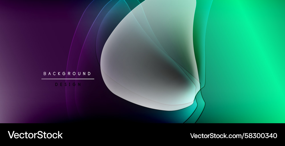 Abstract gradient background flowing shapes Vector Image