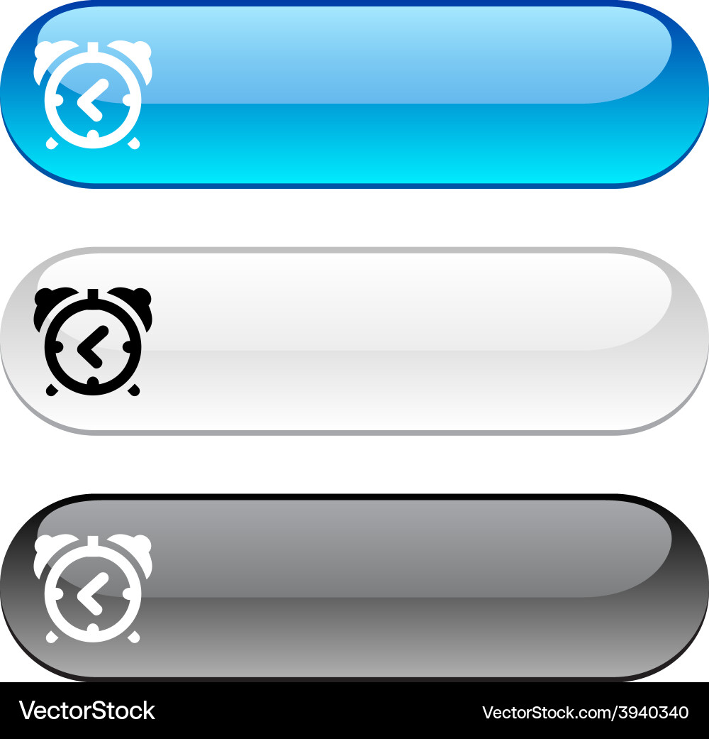 Alarm-clock button vector image