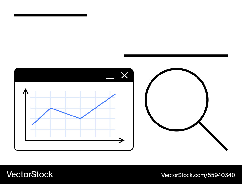 Analyzing data through a line chart Analyzing data through a line chart Vector Image