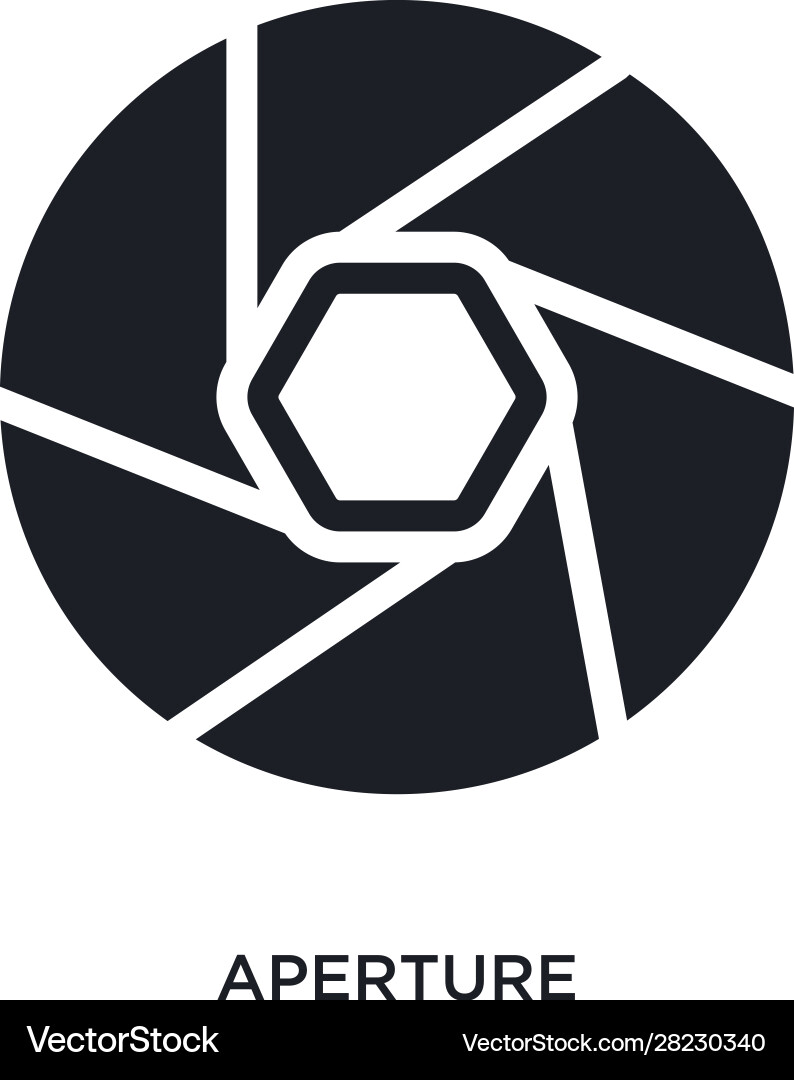Aperture isolated icon simple element from vector image