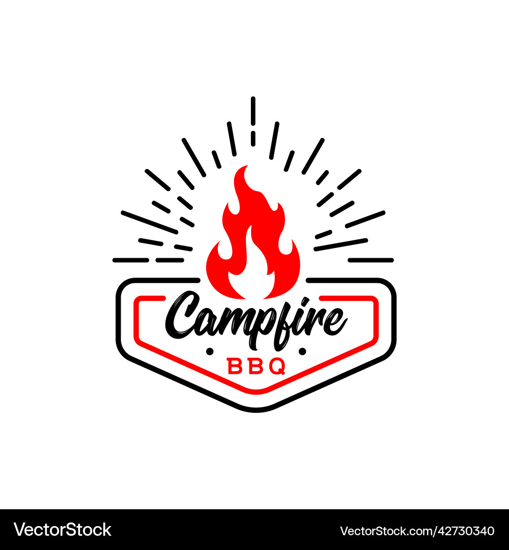 Barbecue Logo Design Grill Essen Feuer und Badge Barbecue Logo Design Grill Essen Feuer und Badge vektorbild