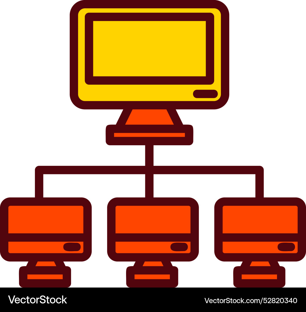 Computer networking icon design Vector Image