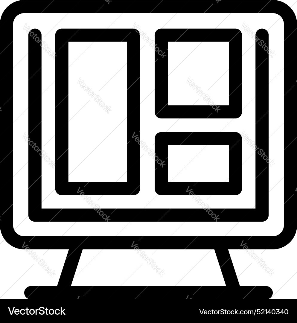 Computer showing website design interface Computer showing website design interface vector image