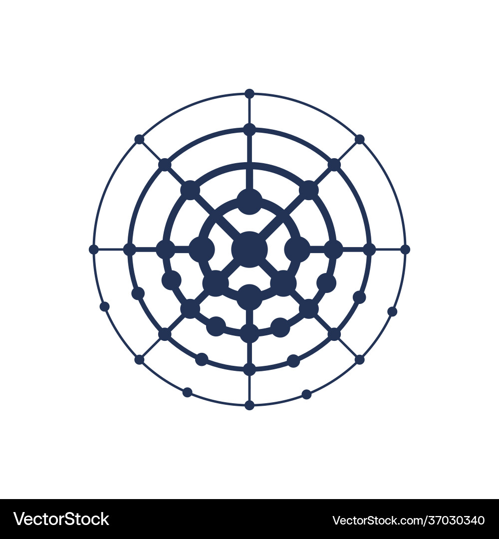 Design element with circles and lines logotype Vector Image