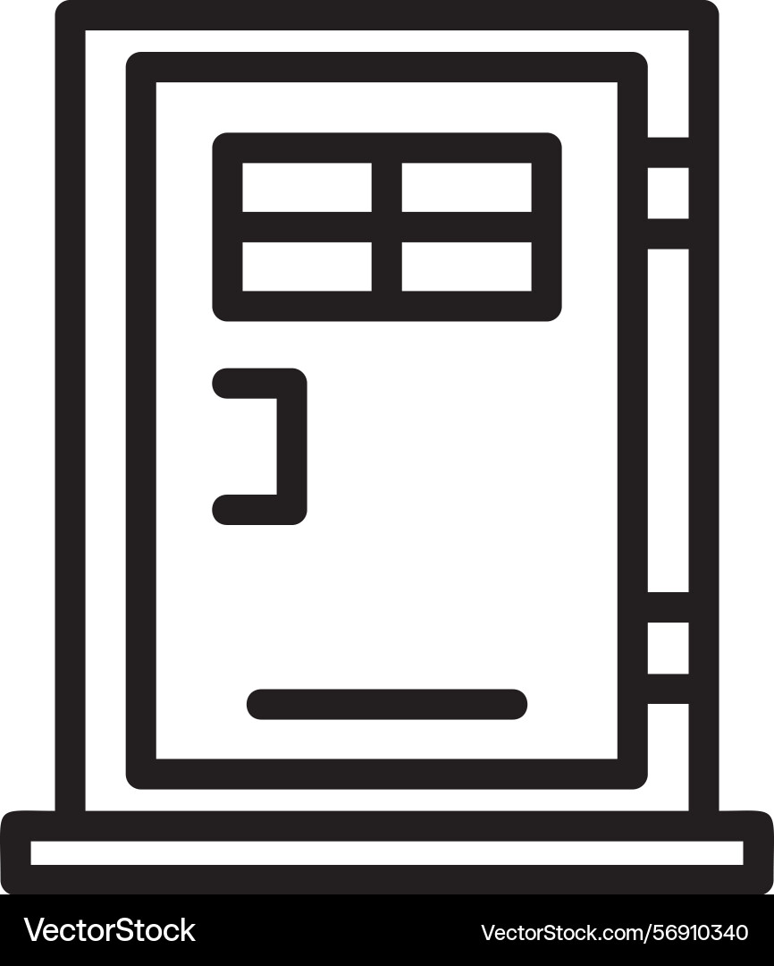 Door linear style icon design Vector Image