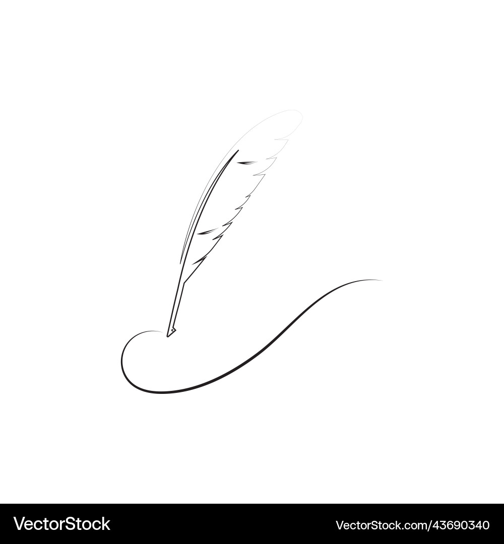 Feather pen Vector Image