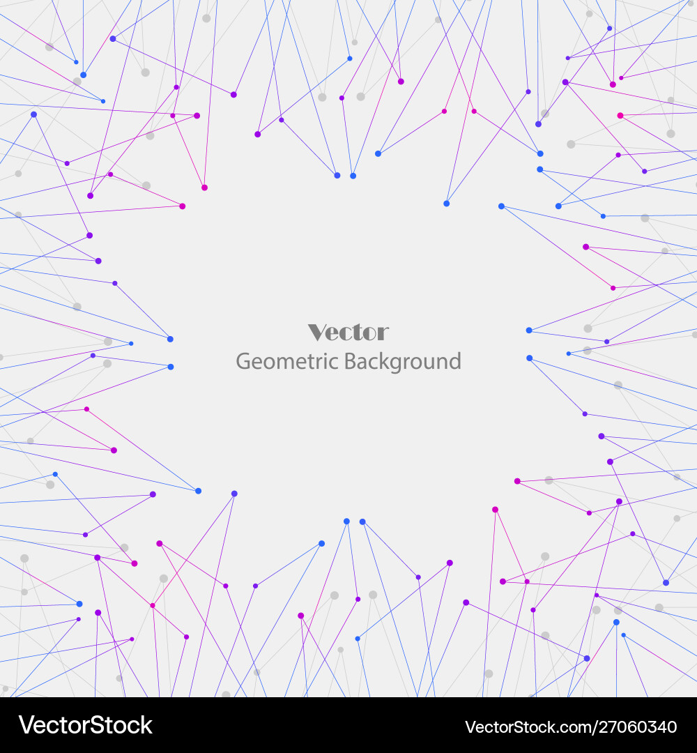 Geometric pattern with connected lines and dots Geometric pattern with connected lines and dots Vector Image