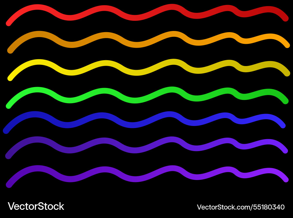 Gradient line art with squiggle patterns Gradient line art with squiggle patterns vector image