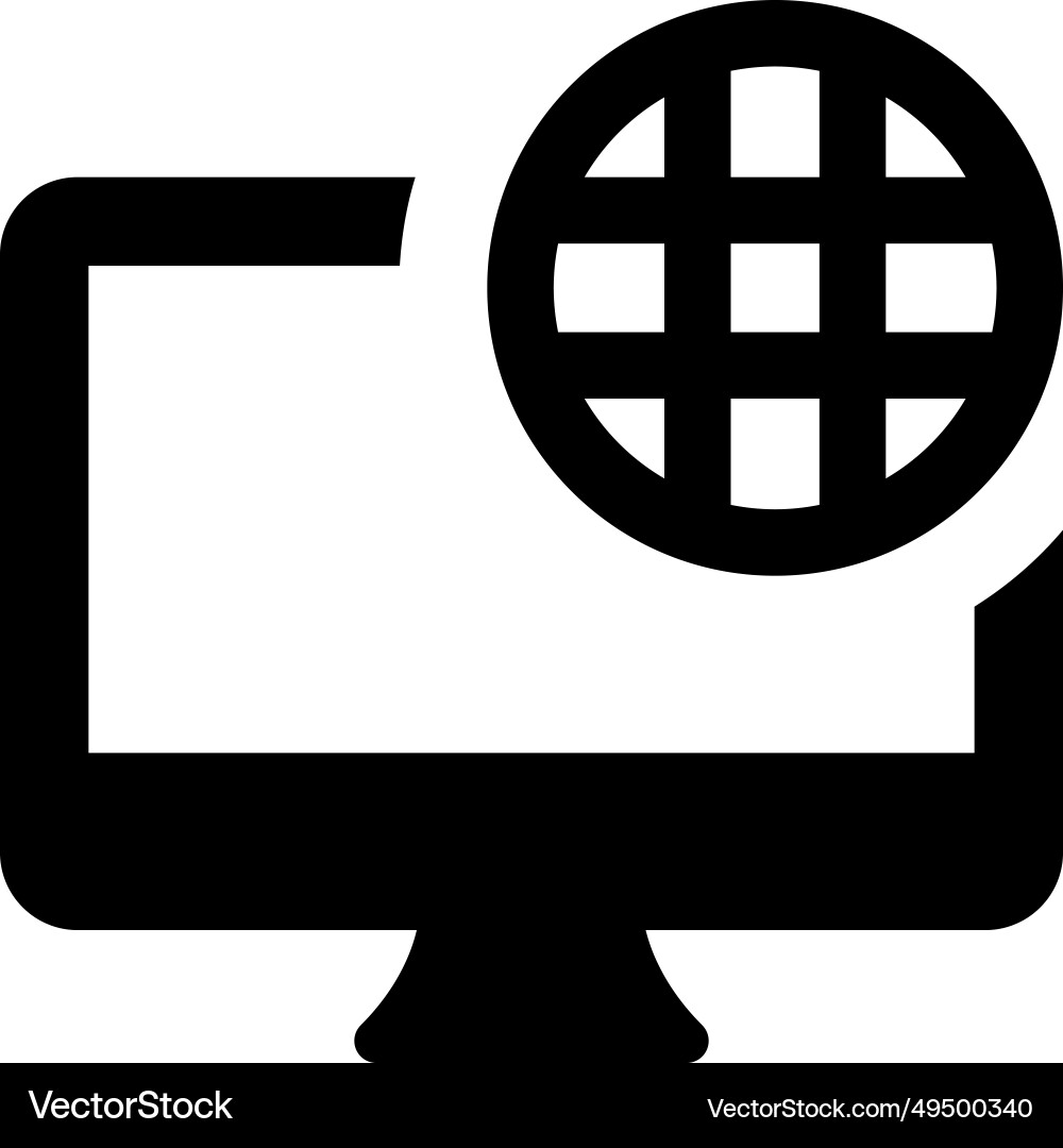 Navigating the web on desktop vector image