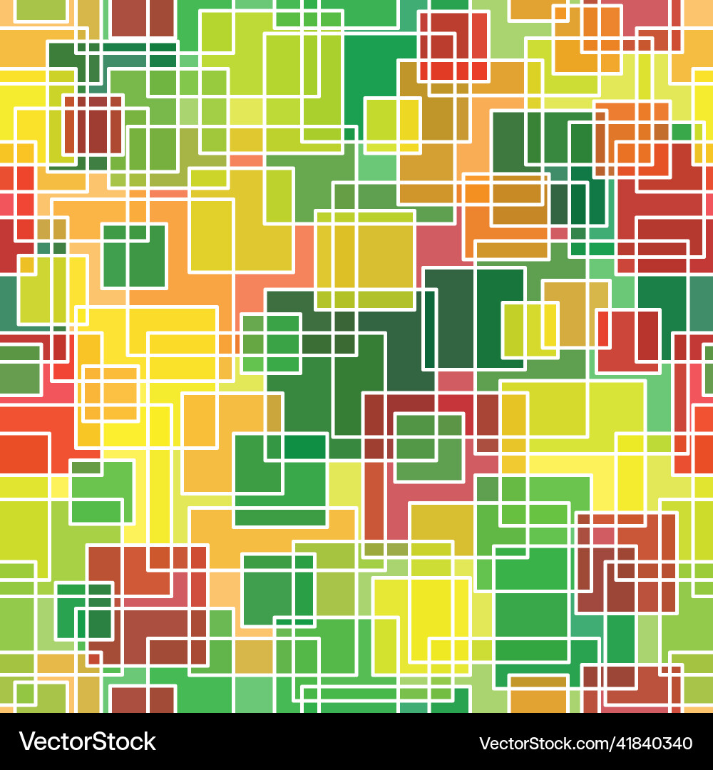 Quad seamless pattern repeated overlap hexagon vector image