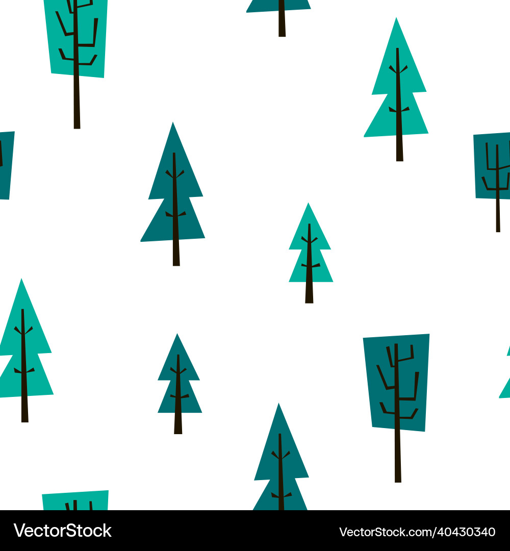Seamless pattern with trees vector image
