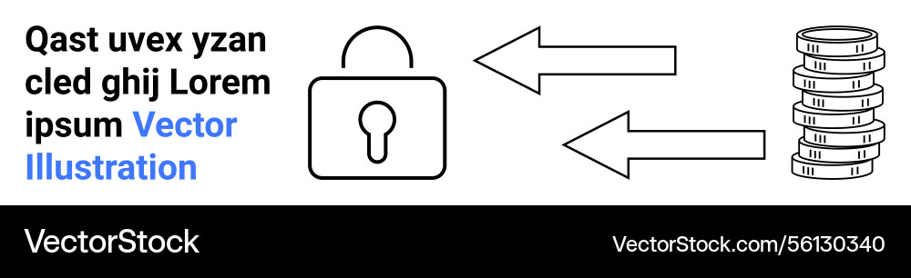 Secure data transfer process with padlock Secure data transfer process with padlock Vector Image