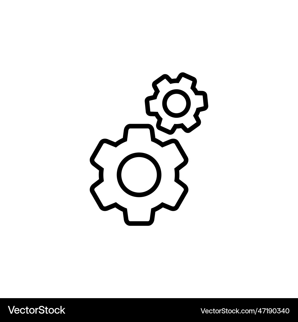 Setting icon cog settings symbol Vector Image