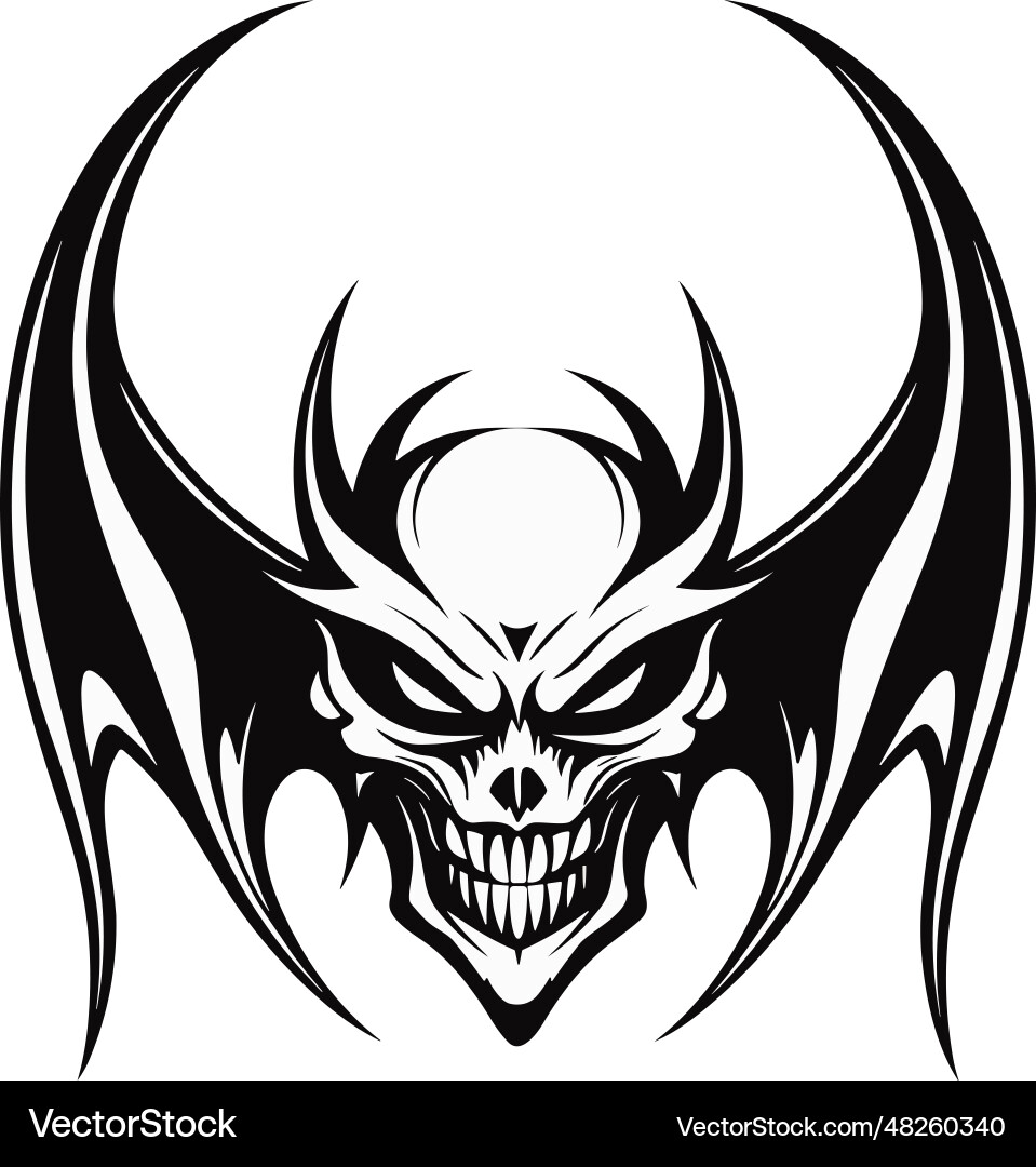 Demon skull Vector Images \u0026 Graphics for Commercial Use | VectorStock, image size:959x1080