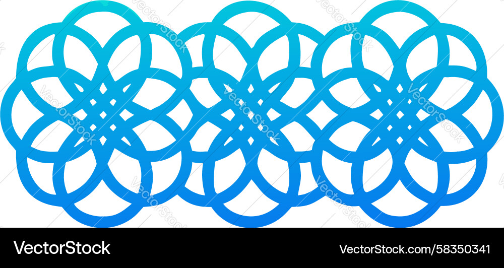 Complex Interlocking Blue Gradient Pattern Vector Image