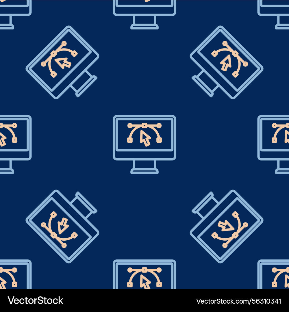 Computer Display Icon Pattern vector image