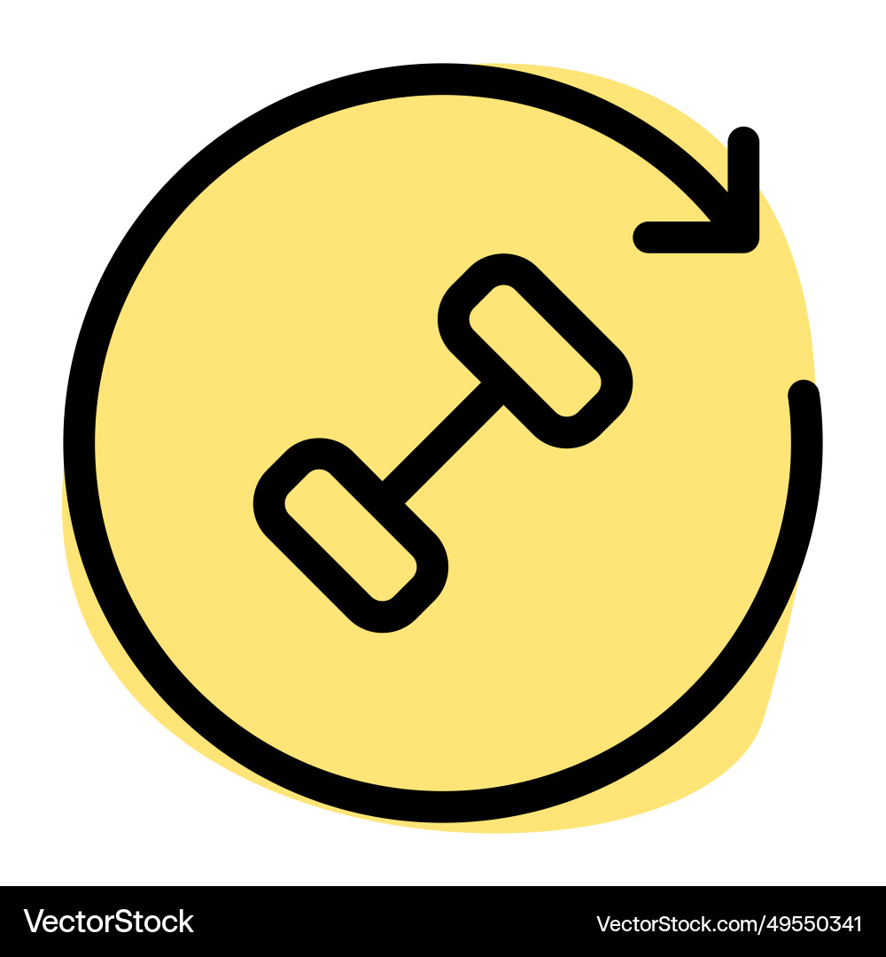 Dumbbell around for high strength exercise routine Vector Image