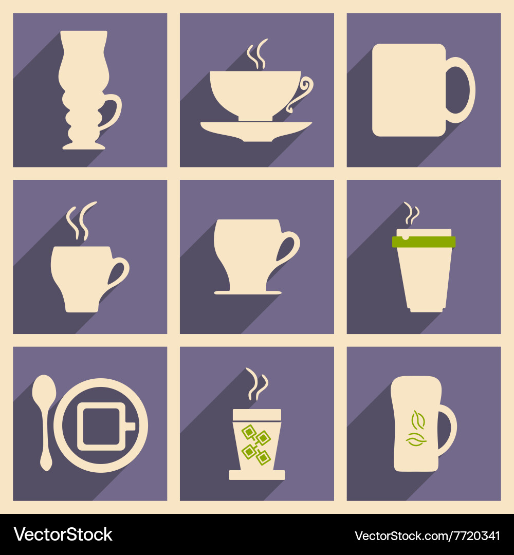 Flat with shadow concept and mobile application vector image