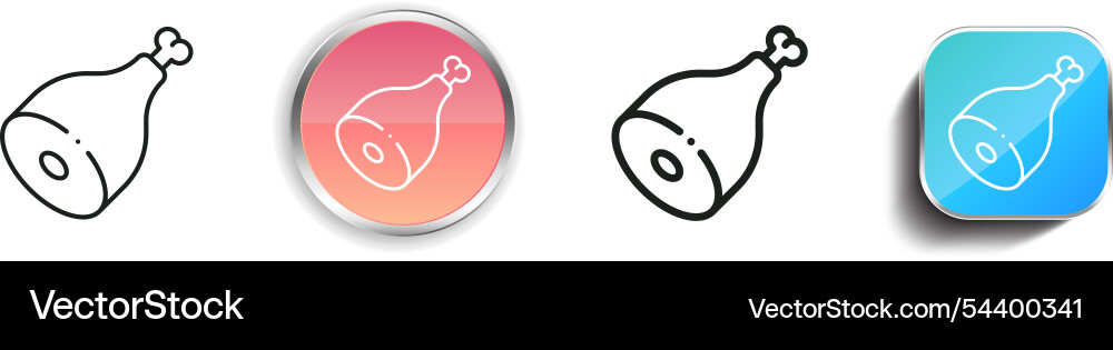 Food icon thin linear regular and button style vector image