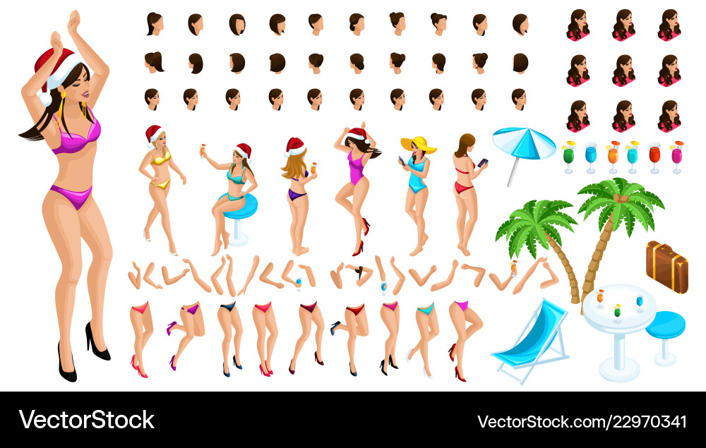 Isometry constructor dancing character emotions Isometry constructor dancing character emotions vector image