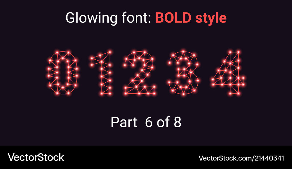 Red glowing font in the outline style Red glowing font in the outline style vector image