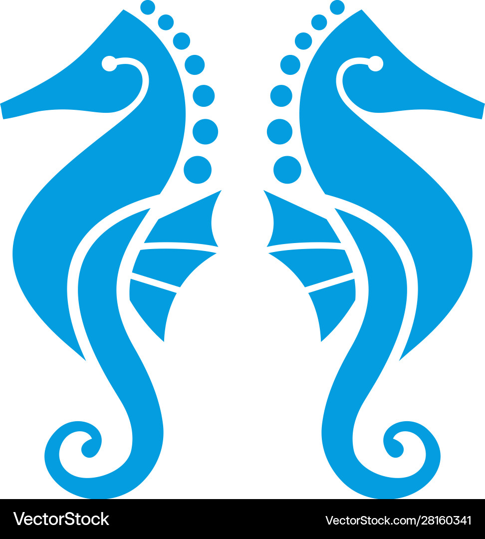 Seahorse logo design Royalty Free Vector Image