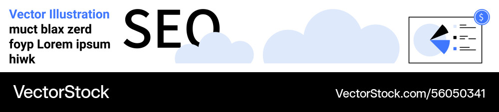 Seo concept with visualized data and cloud Seo concept with visualized data and cloud vector image