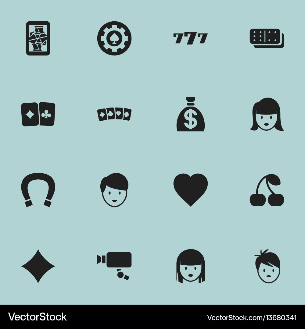 Set of 16 editable game icons includes symbols Set of 16 editable game icons includes symbols vector image
