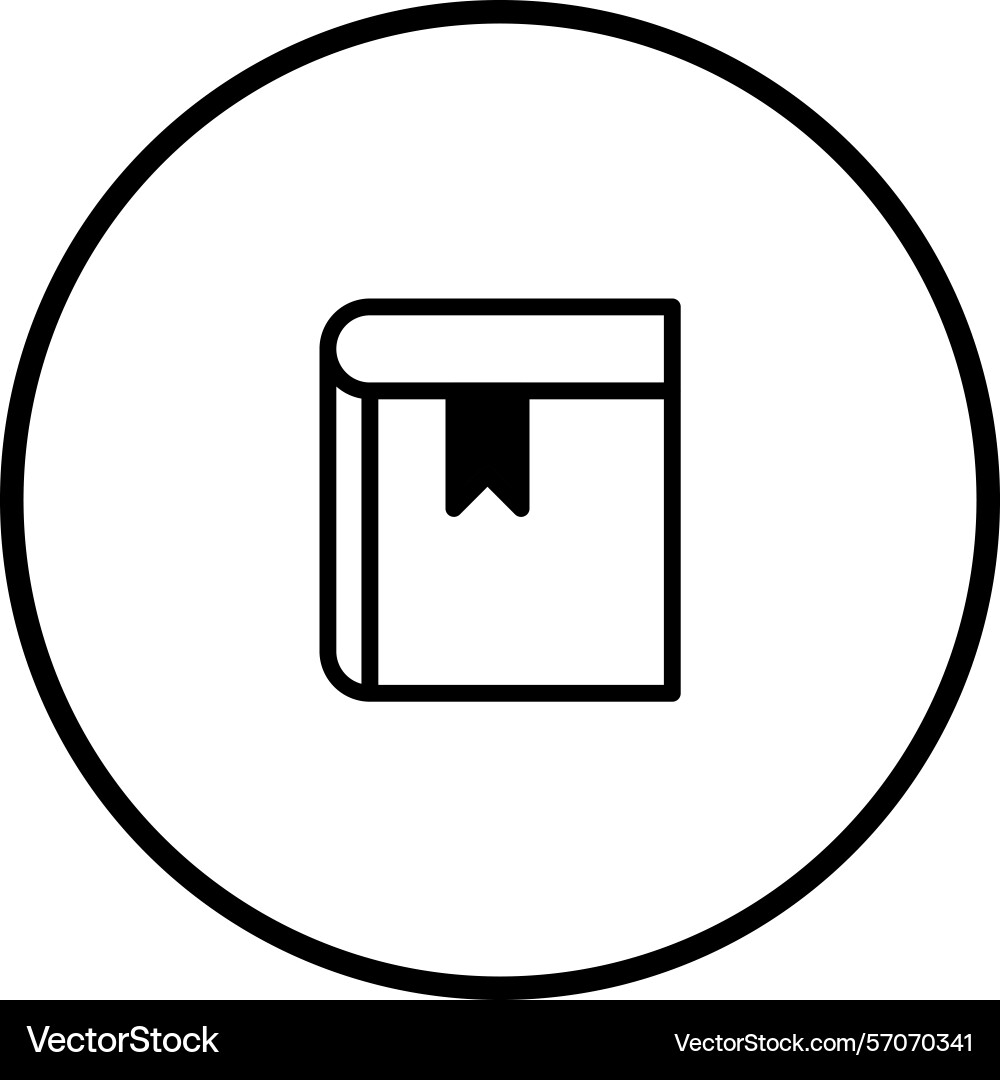 Simple book icon inside a circle representing Simple book icon inside a circle representing vector image