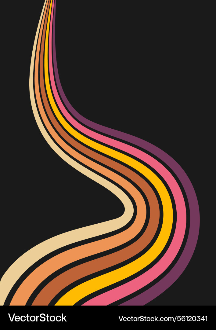 Wavy line design dynamic wave linear vector image