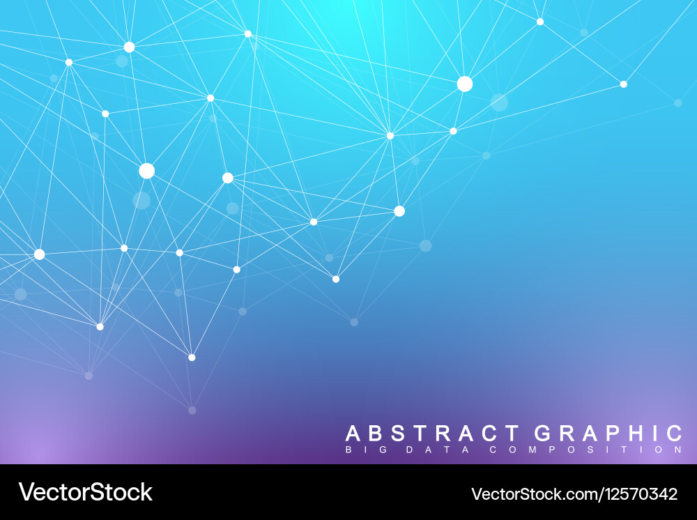 Big data complex graphic abstract background Vector Image