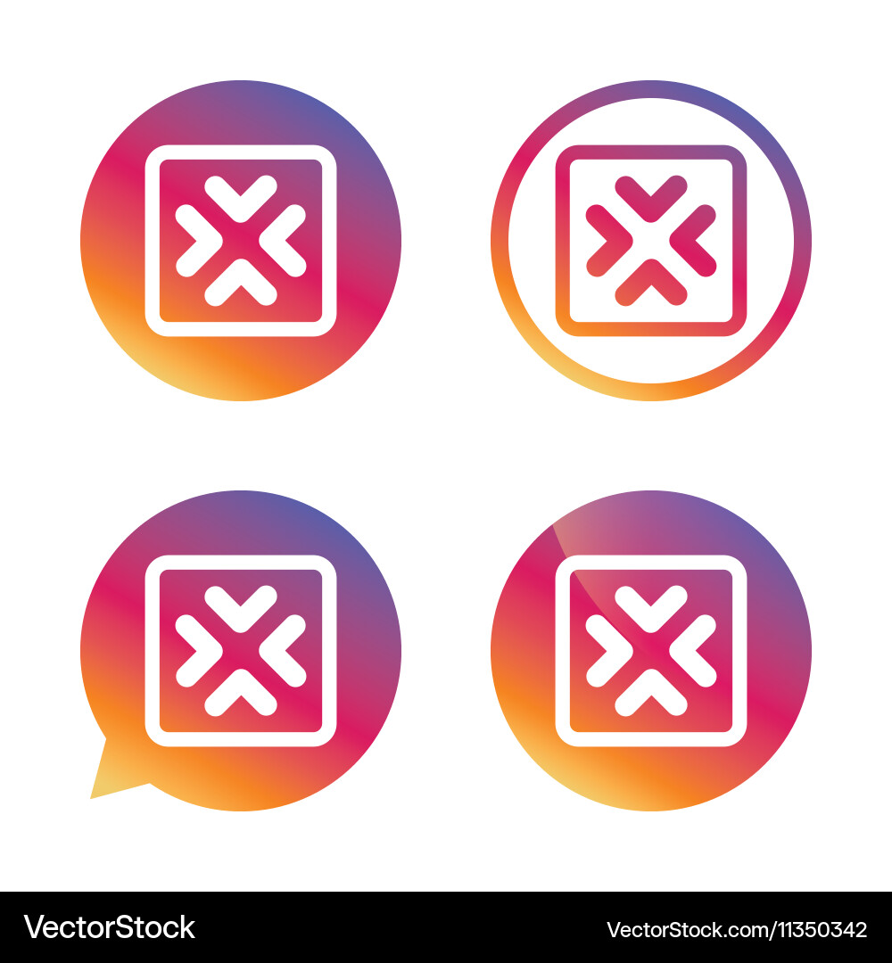 Enlarge or resize icon full screen extend vector image